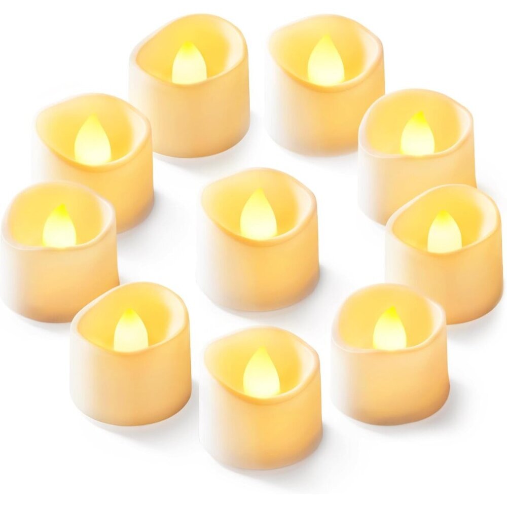 12-Pack Flameless LED Tea Lights Candles Battery Operated, 200+Hour Fake Electri
